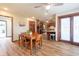 Eat-in kitchen and dining area with table and view of the kitchen at 7984 S Deer Lake Dr, Nineveh, IN 46164
