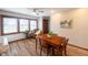 Eat-in kitchen area with table, chairs, windows, and ceiling fan at 7984 S Deer Lake Dr, Nineveh, IN 46164