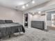 Finished basement featuring a bedroom with closet, dresser, and bed at 108 Parkridge Dr, Danville, IN 46122