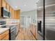 Spacious kitchen boasts stainless steel appliances and leads to additional rooms at 1120 Constitution Dr, Edinburgh, IN 46124