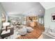 Spacious open-concept living area with a breakfast bar and a dining area, perfect for entertaining at 1120 Constitution Dr, Edinburgh, IN 46124