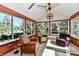 Cozy sunroom with ample natural light, comfortable seating, and outdoor views at 12917 Brighton Ln, Carmel, IN 46032