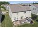 A home's backyard with a new deck and patio space perfect for entertaining at 12959 Balfour Rd, Fishers, IN 46037