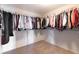 Walk-in closet with metal shelving and ample storage space for clothes and accessories at 12959 Balfour Rd, Fishers, IN 46037