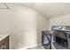 A functional laundry room with modern appliances and ample space for cleaning at 1527 Canyon Oak Ln, Columbus, IN 47201