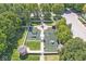 Aerial view of neighborhood playground with swings, slides and other equipment at 2183 Glebe St, Carmel, IN 46032