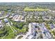 Aerial view of neighborhood showing community park, walking paths, and diverse housing options at 2183 Glebe St, Carmel, IN 46032