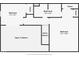 Detailed floor plan showcasing the layout of the bedrooms and bathroom at 3051 Arrow Wood Ln, Indianapolis, IN 46214