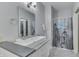 Bright bathroom featuring double vanity and shower tub at 3357 Saddle Club Rd, Greenwood, IN 46143