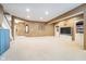 Finished basement with plush carpeting, recessed lighting and built-in shelving with storage at 3727 Tributary Ct, Westfield, IN 46062