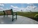Community bench overlooking green space at 5210 Cartland Dr, Indianapolis, IN 46239