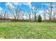 Large grassy backyard bordered by mature trees, offering ample space for recreation at 5371 Lue Ann Ln, Mooresville, IN 46158