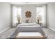 Relaxing bedroom showcasing a plush bed, side tables with lamps, and windows providing natural light at 5832 Lyster Ln, Indianapolis, IN 46239