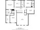 Detailed second-floor plan showcasing the layout of bedrooms, bathrooms, laundry, and closets at 6345 Meadowview Dr, Whitestown, IN 46075