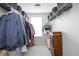 Walk-in closet with plentiful storage, wire shelving, a small window, and a dresser at 6345 Meadowview Dr, Whitestown, IN 46075