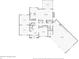 Detailed first floor plan featuring a living room, kitchen, den, and garage at 6516 Shamel Dr, Indianapolis, IN 46278
