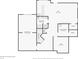 Detailed basement plan featuring a game room, den, bathroom, gym, and laundry room at 6516 Shamel Dr, Indianapolis, IN 46278