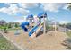 A well-maintained playground with slides, swings and climbing frames enhances the community's appeal at 9723 Violet Cir, Indianapolis, IN 46239