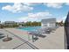 Enjoy the community swimming pool and lounging area, perfect for relaxation and recreation at 9723 Violet Cir, Indianapolis, IN 46239