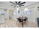 Dining area with modern light fixture and plenty of room at 1331 N Grant Ave, Indianapolis, IN 46201