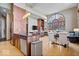 Open living space with kitchen, dining, and living areas connected for easy entertaining at 1529 N Alabama N St # B, Indianapolis, IN 46202