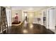 The bonus room has wood laminate floors and decorative elements at 2282 Creekland Dr, Columbus, IN 47201