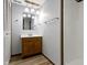 Bathroom with vanity, mirror, and modern lighting at 321 Pleasantview Dr, Greenwood, IN 46142