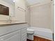 Bathroom featuring a vanity and a tiled shower/bathtub combination at 321 Pleasantview Dr, Greenwood, IN 46142