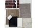 Selection of interior materials including brick, carpet, flooring, cabinetry, and paint samples at 4738 E Shadowbrook Dr, Camby, IN 46113