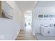 Bright entryway with views into living area and home office space at 4739 E Shadowbrook Dr, Camby, IN 46113