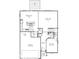 Open-concept floor plan featuring a kitchen, breakfast area, great room, flex room, and garage at 4739 E Shadowbrook Dr, Camby, IN 46113