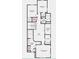 A detailed second floor plan showcasing the bedrooms, laundry room, loft, linen closet and deck at 5771 Cr W 750 N, McCordsville, IN 46055