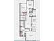 Detailed second floor floorplan of a townhome featuring 3 bedrooms, 2 baths, a loft and covered deck at 5785 Cr W 750 N, McCordsville, IN 46055