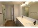 Stylish bathroom featuring double sink vanity and sleek modern fixtures at 7081 Pate Hollow Dr, Brownsburg, IN 46112