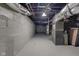 Unfinished basement with concrete walls at 843 N Oxford St, Indianapolis, IN 46201