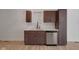 Bright kitchen with stainless steel dishwasher and marble backsplash at 843 N Oxford St, Indianapolis, IN 46201