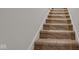 Carpeted stairway is prepped with plastic coverings for renovation at 843 N Oxford St, Indianapolis, IN 46201