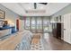 This main bedroom features access to a private outdoor area with scenic views at 9398 W Mirror Rd, Columbus, IN 47201