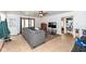 Comfortable living room with a large sofa and natural light at 1400 W Cowing Dr, Muncie, IN 47304