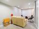 Finished basement with projector screen, neutral walls, and carpet at 15638 River Birch Rd, Westfield, IN 46074