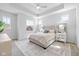 Bright, spacious main bedroom features plush carpet, tray ceiling, and ample natural light at 17301 Dallington St, Westfield, IN 46074