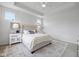 Bright, spacious main bedroom features plush carpet, tray ceiling, and ample natural light at 17301 Dallington St, Westfield, IN 46074