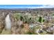 Scenic aerial shot of the town with a river winding through the landscape at 207 E Ohio St, Mooresville, IN 46158