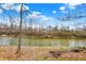 The property includes waterfront access to a serene river, with mature trees lining the bank at 207 E Ohio St, Mooresville, IN 46158