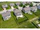 Aerial view of a home featuring a spacious backyard, patio, and mature trees at 2324 Boneset Dr, Plainfield, IN 46168