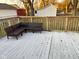 Outdoor deck with a seating area, perfect for entertaining and relaxing at 318 Tague St, Greenfield, IN 46140