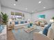 Bright living room featuring hardwood floors, neutral walls, and large windows at 329 Roosevelt Dr, Shelbyville, IN 46176