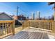 Wide wood deck with cityscape views in the background at 425 E Walnut St, Indianapolis, IN 46202
