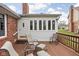 Cozy outdoor deck with seating area, perfect for relaxing and enjoying the peaceful surroundings at 6628 Moss Cir, Indianapolis, IN 46237