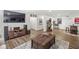 Entertaining basement area with games and a large television at 7254 Cambridge Pl, Avon, IN 46123